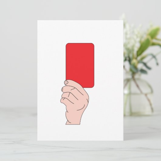 赤いカードを見せる審判招待状 招待状 (スタンド正面)