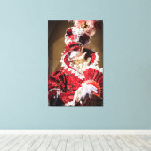 赤いカーニバルのマスク，イタリア キャンバスプリント (インサイチュ (ウッドフロア))