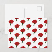 赤いカーネーションの花束 - エレガントでロマンチックなアート ポストカード (正面/裏面)