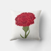 赤いカーネーションの花 クッション (裏面)