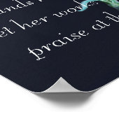 赤いカーネーション母の日の聖書の韻文箴言 ポスター (角)