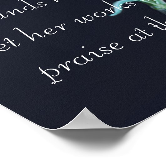 赤いカーネーション母の日の聖書の韻文箴言 ポスター (角)