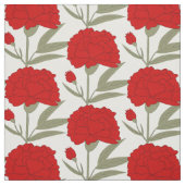 赤いカーネーション ファブリック (見本)