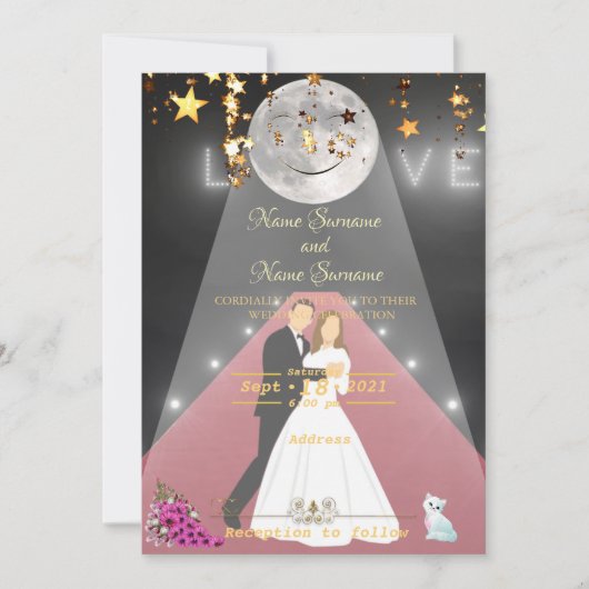 赤いカーペットの月光 招待状 (正面)