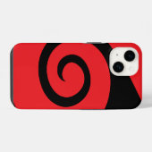 赤いカール iPhoneケース (裏面横)
