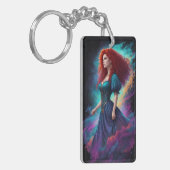 赤いカールAcrylic Keychain キーホルダー (正面左)