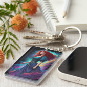 赤いカールAcrylic Keychain キーホルダー (正面右)