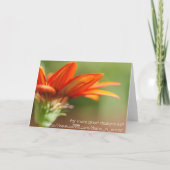 赤いガザニアのハッピーバースデー カード (裏面)