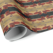 「赤いガラスのオーナメント」ミラーギフトラップ ラッピングペーパー (ロールコーナー)