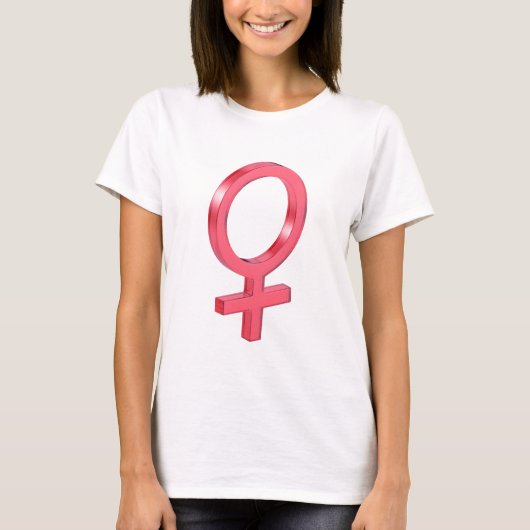 赤いガラスの女性の性徴 Tシャツ (正面)