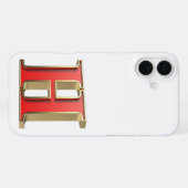 赤いガラスの文字H iPhoneケース (裏面横)