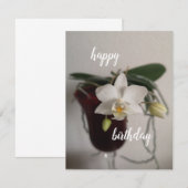 赤いガラスの誕生日カードにラン (正面/裏面)