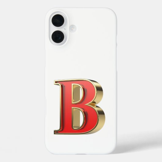 赤いガラス文字B Case-Mate iPhoneケース (裏面)