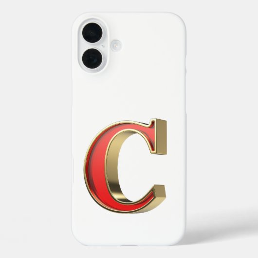 赤いガラス文字C Case-Mate iPhoneケース (裏面)