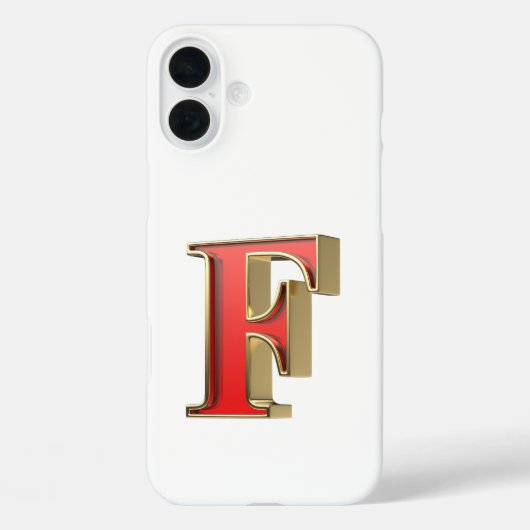 赤いガラス文字F Case-Mate iPhoneケース (裏面)