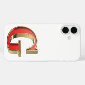 赤いガラス文字G Case-Mate iPhoneケース (裏面 (横))