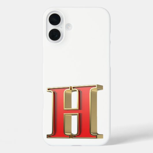 赤いガラス文字H Case-Mate iPhoneケース (裏面)