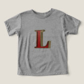 赤いガラス文字L (デザイン正面)