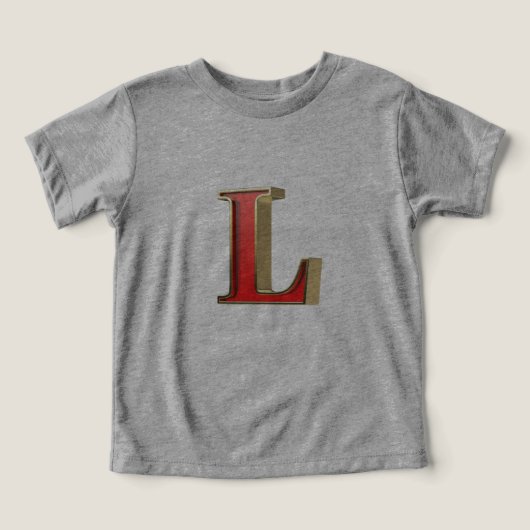 赤いガラス文字L (デザイン正面)