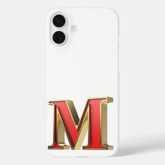 赤いガラス文字M Case-Mate iPhoneケース (裏面)