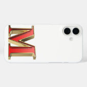 赤いガラス文字M Case-Mate iPhoneケース (裏面 (横))