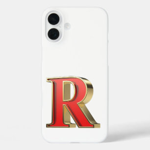 赤いガラス文字R iPhone 16 PLUSケース