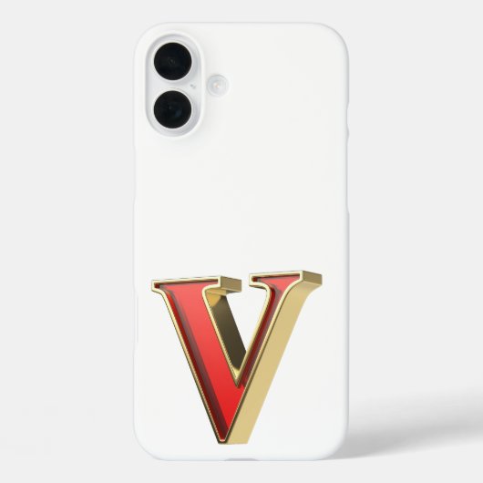 赤いガラス文字V Case-Mate iPhoneケース (裏面)