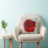 赤いガーベラのデイジーの装飾用クッション クッション (椅子)