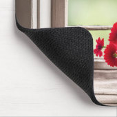 赤いガーベラのデイジーを入れる マウスパッド (コーナー)