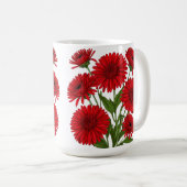 赤いガーベラの花束 コーヒーマグカップ (正面右)