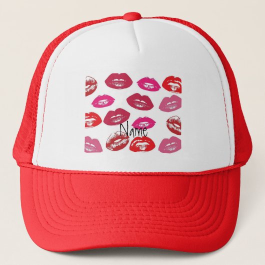 赤いキスをする唇サンダー_コーブ キャップ (正面)