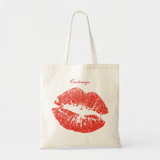 赤いキスをする唇サンダー_コーブ トートバッグ (正面)