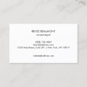 赤いキスをする唇ライトピンクのメイクアップアーティスト 名刺 (裏面)