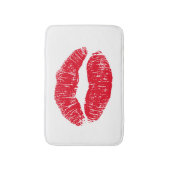 赤いキスをする唇 バスマット (正面縦)