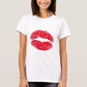 赤いキスをする唇 Tシャツ (正面)