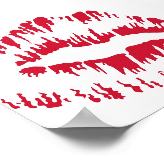 赤いキス ポスター (角)