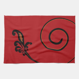 赤いキッチンしゃれているタオル キッチンタオル