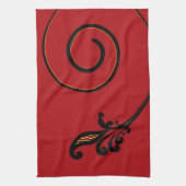 赤いキッチンしゃれているタオル キッチンタオル (縦)