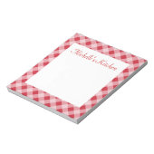 赤いキッチンパーソナライズされたグロッサリーリストメモ帳ギフト ノートパッド (回転)