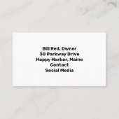 赤いキッチンホーム改善リニューアル 名刺 (裏面)