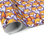 赤いキツネお洒落の小さな森林動物 ラッピングペーパー (ロールコーナー)