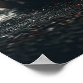 赤いキツネが地面に座っている ポスター (角)