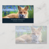 赤いキツネが野生生物の画像に描き込む 名刺 (正面/裏面)