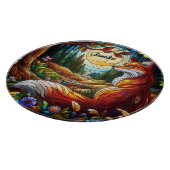 赤いキツネと太陽と森 カッティングボード (角)