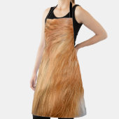 赤いキツネのファーテクスチャ エプロン (インサイチュ)