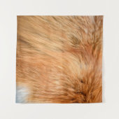 赤いキツネのファーテクスチャ タペストリー (正面(横))