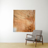 赤いキツネのファーテクスチャ タペストリー (インサイチュ(横))