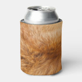 赤いキツネのファー:テクスチャのバックグラウンド。 缶クーラー (缶正面)