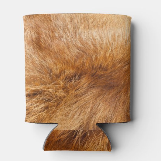 赤いキツネのファー：テクスチャのバックグラウンド。 缶クーラー (裏面)