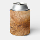 赤いキツネのファー:テクスチャのバックグラウンド。 缶クーラー (缶裏面)